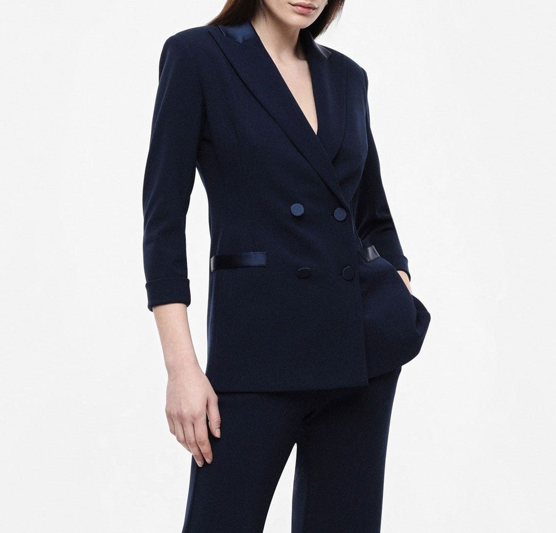 Imperial Blazer Doppiopetto Con Maniche 3/4 Blu - Dolcevita Store Montesilvano