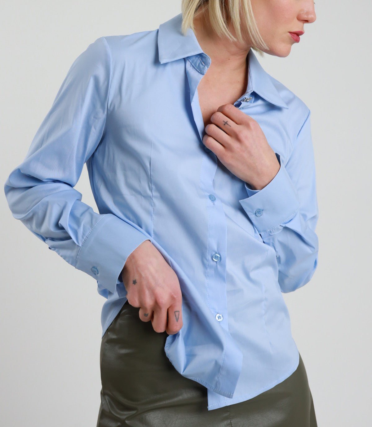 Susy Mix Camicia Gioiello Celeste - Dolcevita Store Montesilvano
