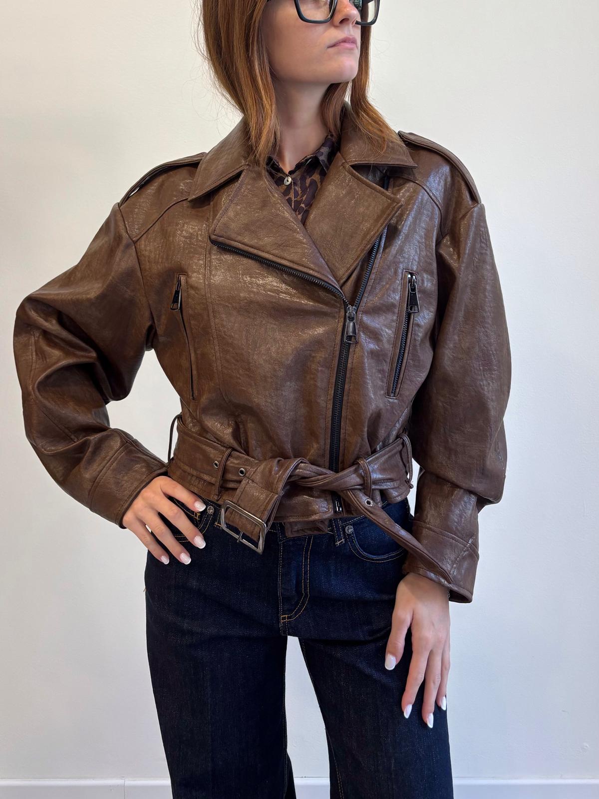 Susy Mix Chiodo Ecopelle Cuoio - Dolcevita Store Montesilvano