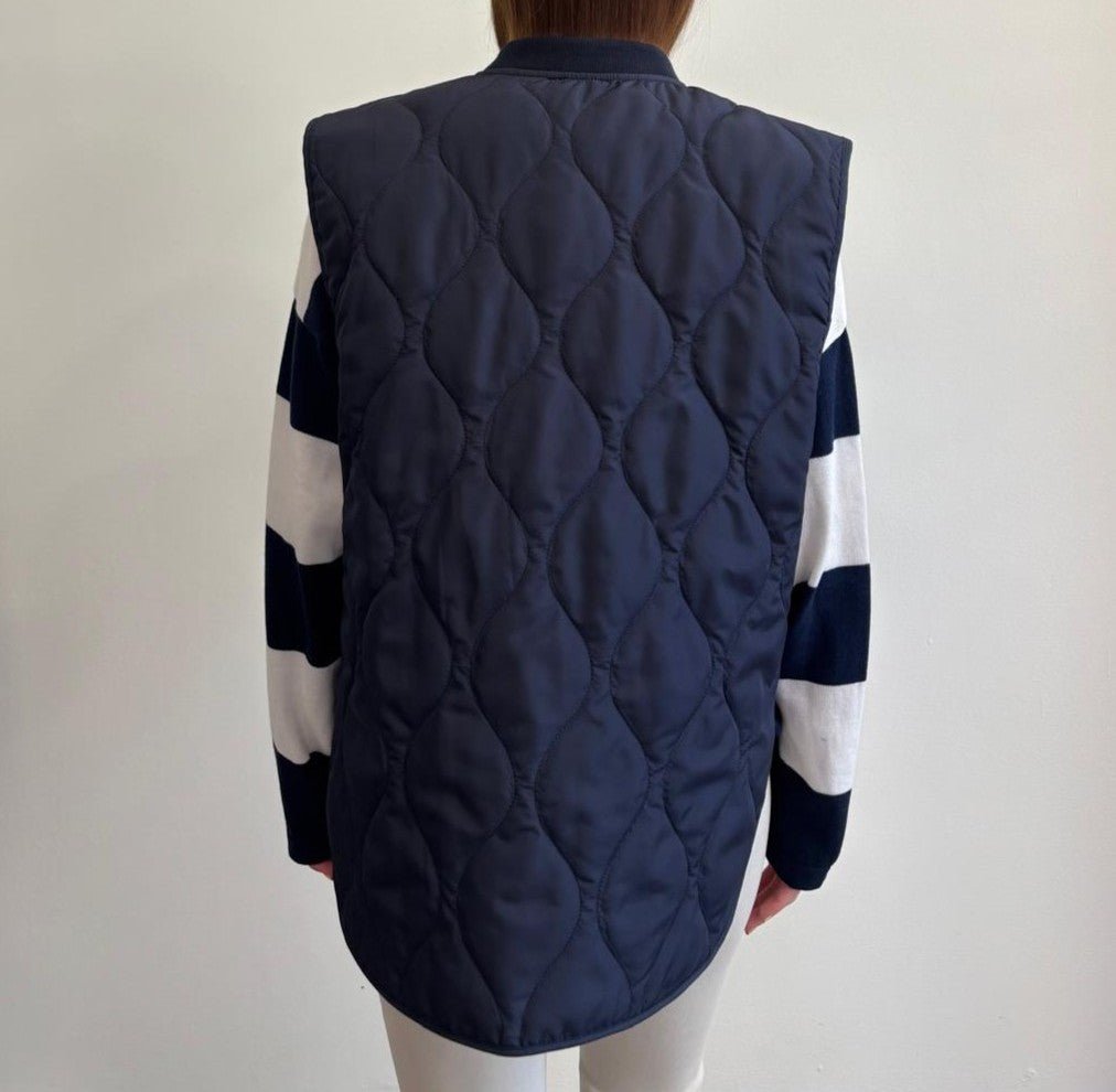 Susy Mix Gilet Trapuntato Blu - Dolcevita Store Montesilvano