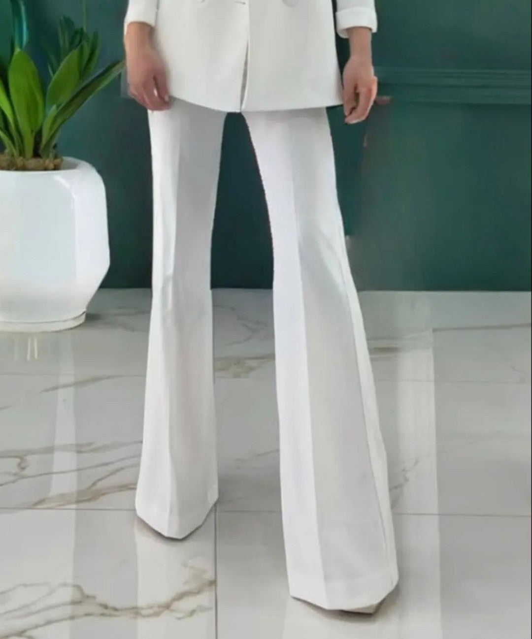 Imperial Pantalone Zampa Bordi Raso Latte