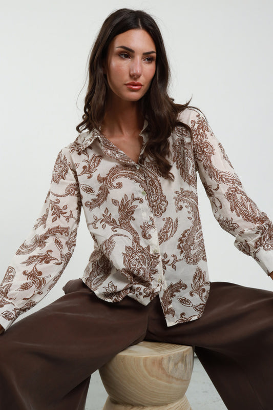 Susy Mix Camicia Fantasia Moro