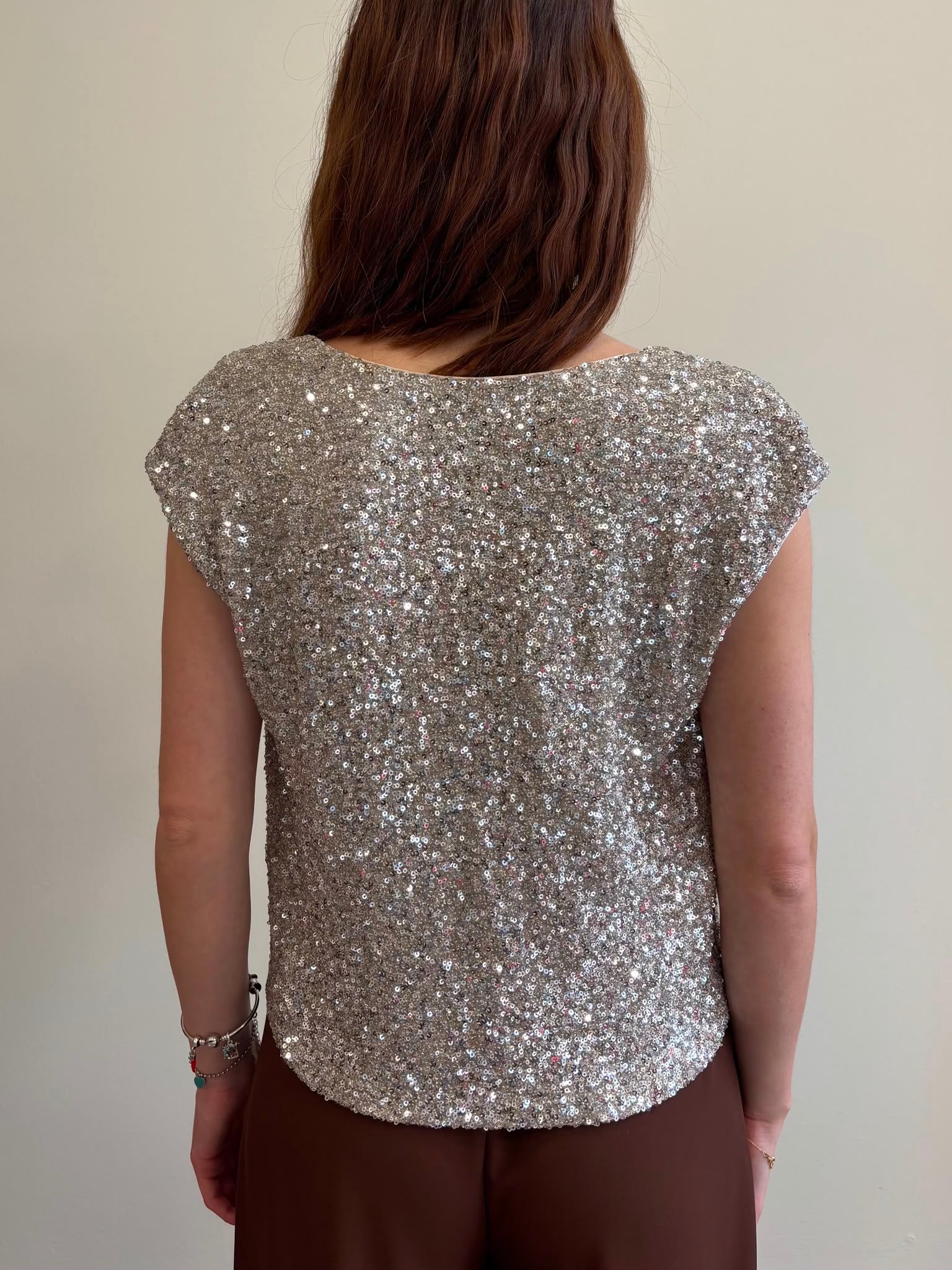 IMPERIAL Imperial Blusa Paillettes Beige Beige