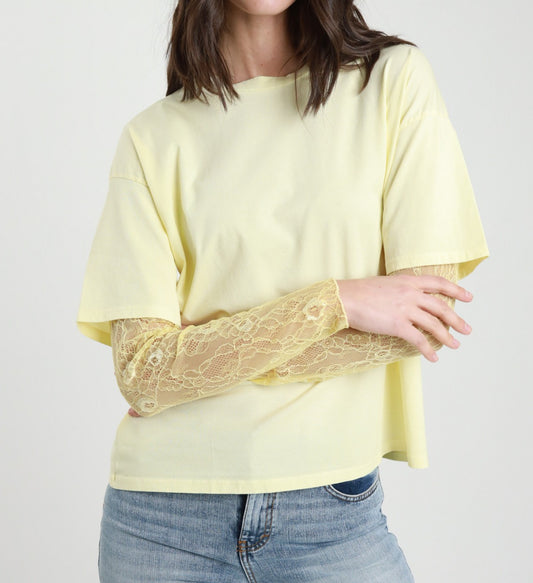 Susy Mix Maglia c/Pizzo Giallo