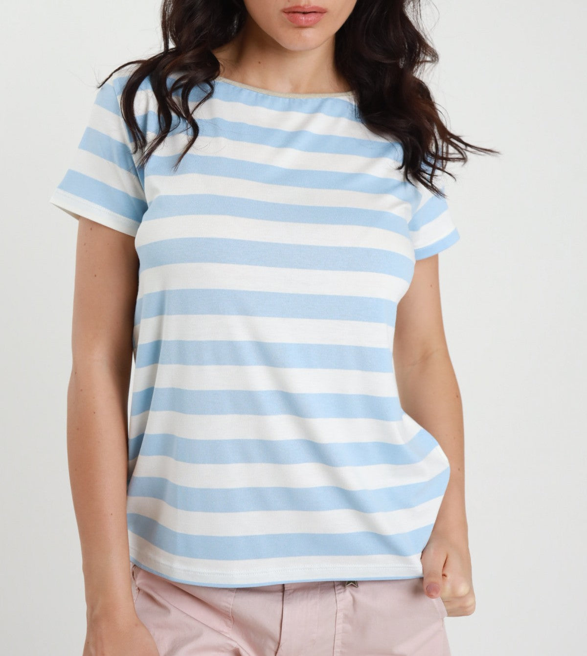SUSY MIX Susy Mix T-shirt Righe Celelste Celeste
