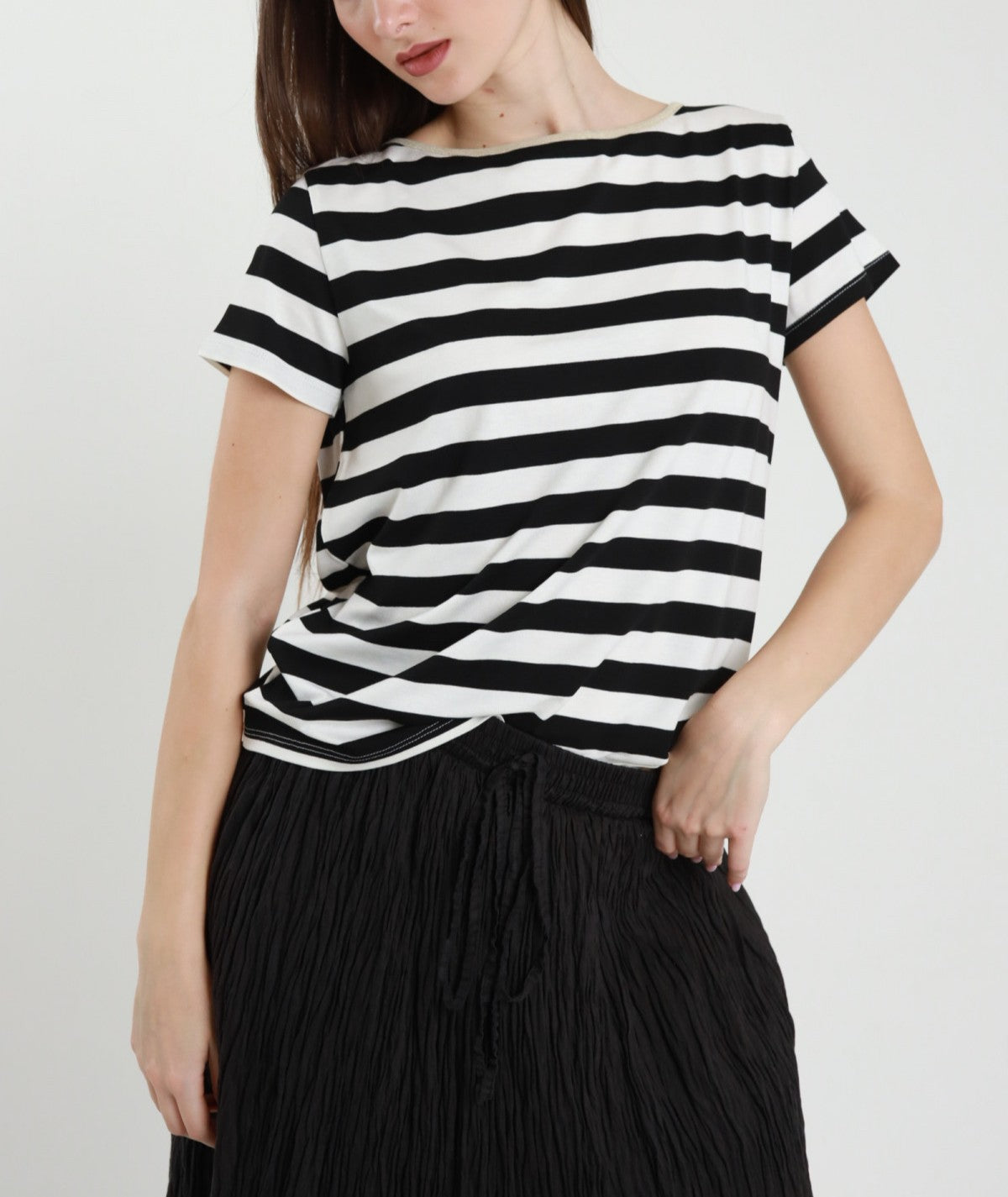 SUSY MIX Susy Mix T-shirt Righe Nero Nero