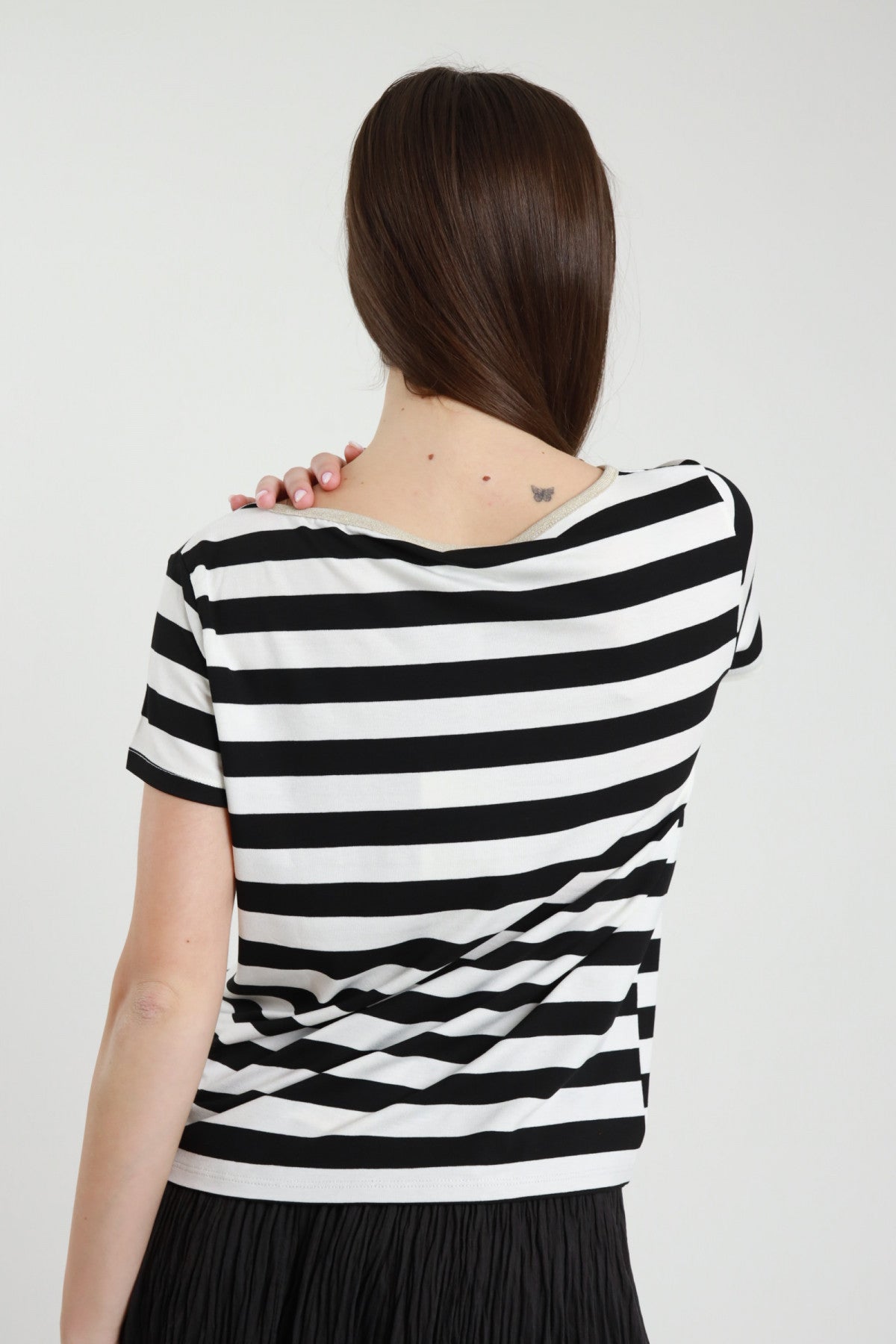 SUSY MIX Susy Mix T-shirt Righe Nero Nero