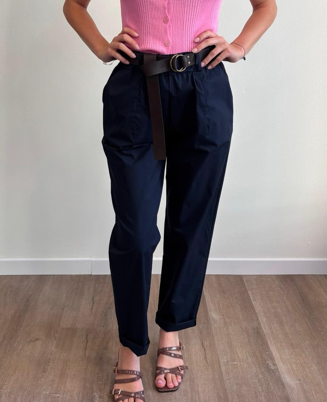 SUSY MIX Susy Mix Panta c/Cintura Blu Blu