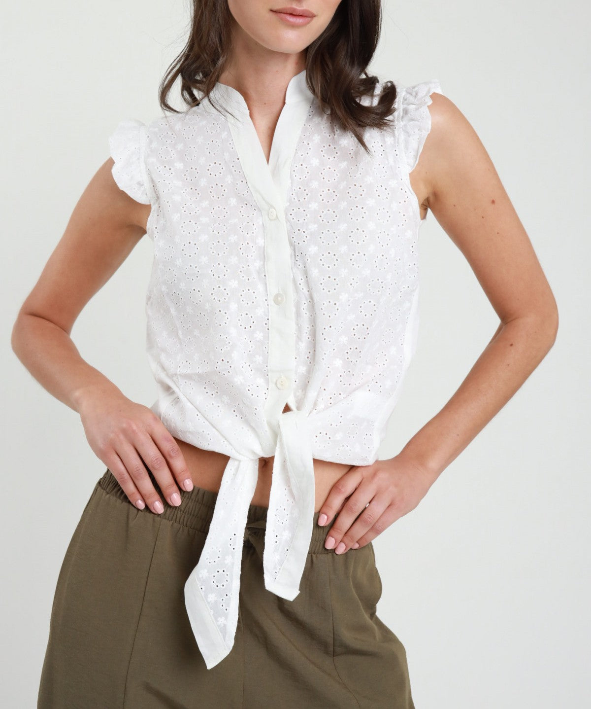 SUSY MIX Susy Mix Camicia Nodo Bianco Bianco