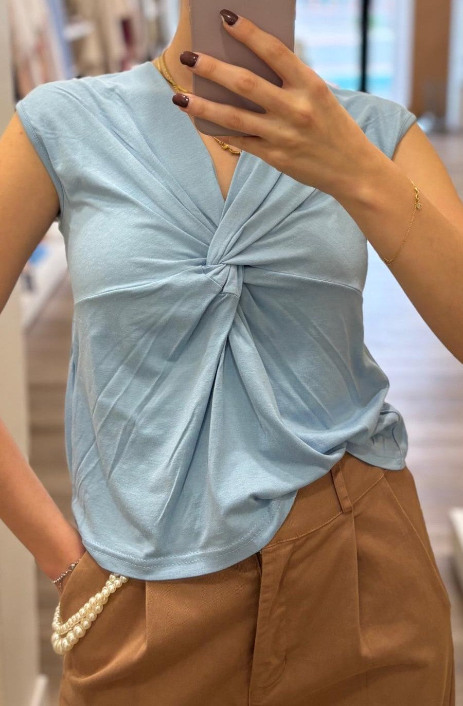 SUSY MIX Susy Mix Maglia Nodo M/M Cielo Cielo