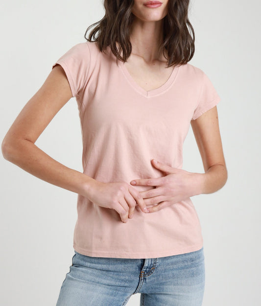 Susy Mix T-shirt Scollo V Rosa