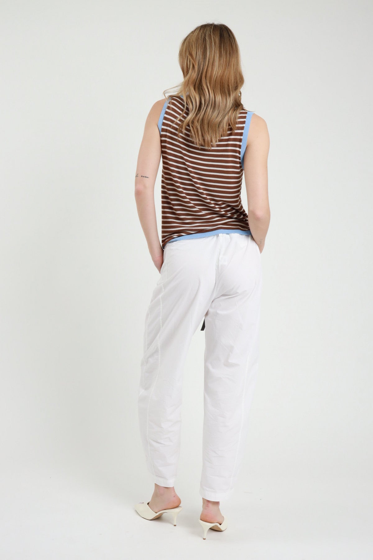 SUSY MIX Susy Mix Pantalone Stellina Bianco Bianco