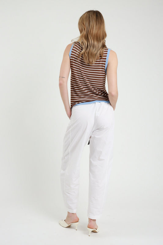 SUSY MIX Susy Mix Pantalone Stellina Bianco Bianco