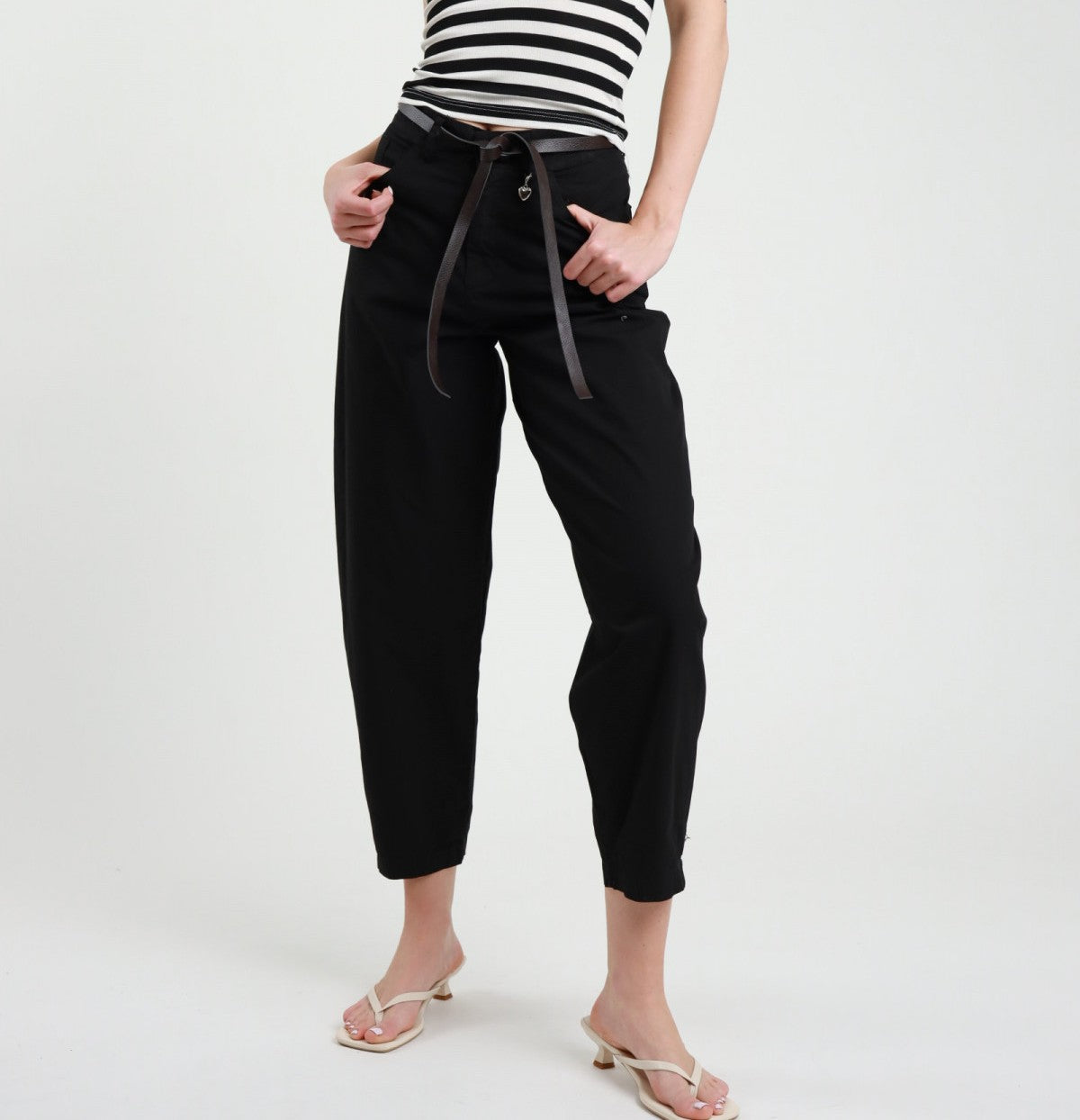 SUSY MIX Susy Mix Pantalone Ovetto Cuoricino Nero Nero