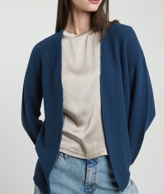 Susy Mix Cardigan Aperto Blu