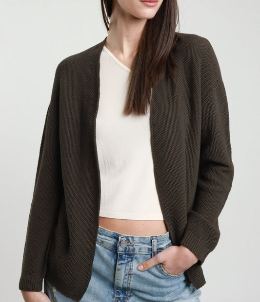 Susy Mix Cardigan Aperto Moro