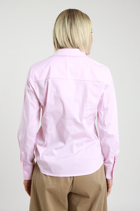 Susy Mix Camicia Con Bottone Gioiello Rosa