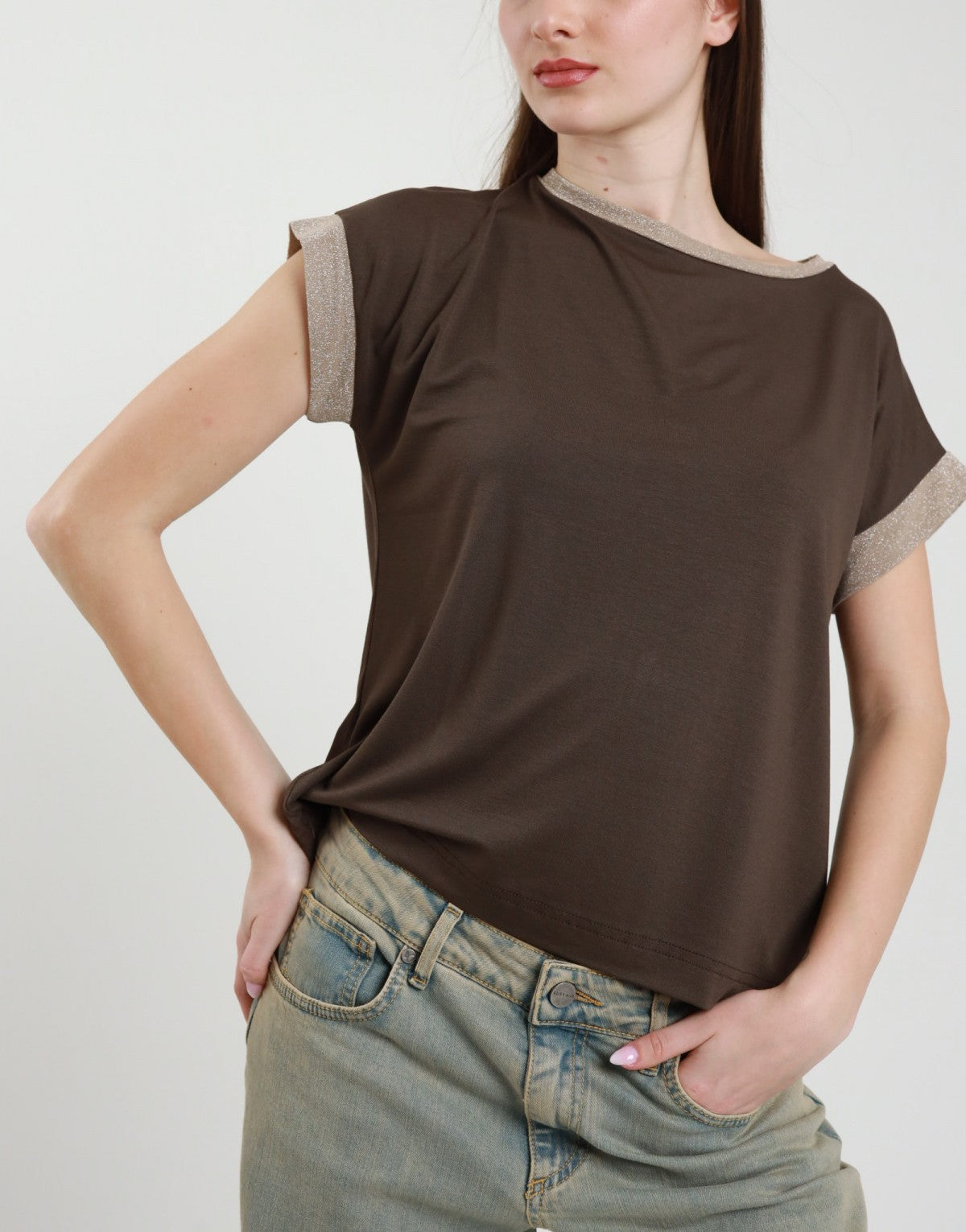 SUSY MIX Susy Mix T-shirt Lurex Moro Moro