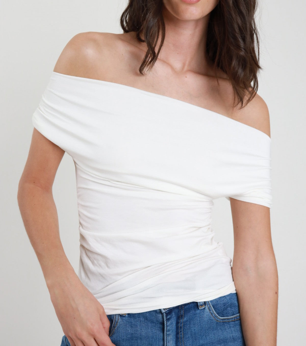 SUSY MIX T-Shirt Scollo Shiffer Latte Latte