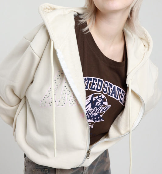 Susy Mix Felpa + T-Shirt Crema