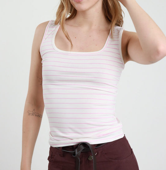 SUSY MIX Susy Mix Canotta Righe Rosa Rosa