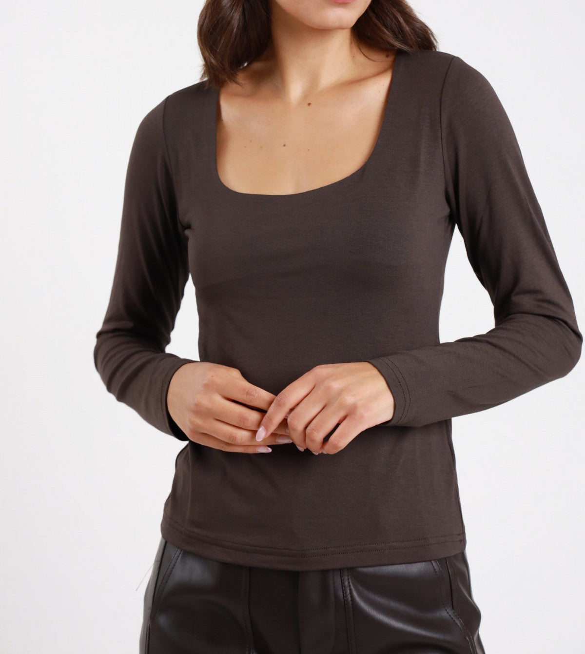 SUSY MIX Susy Mix Maglia Scollo Quadro Moro Moro