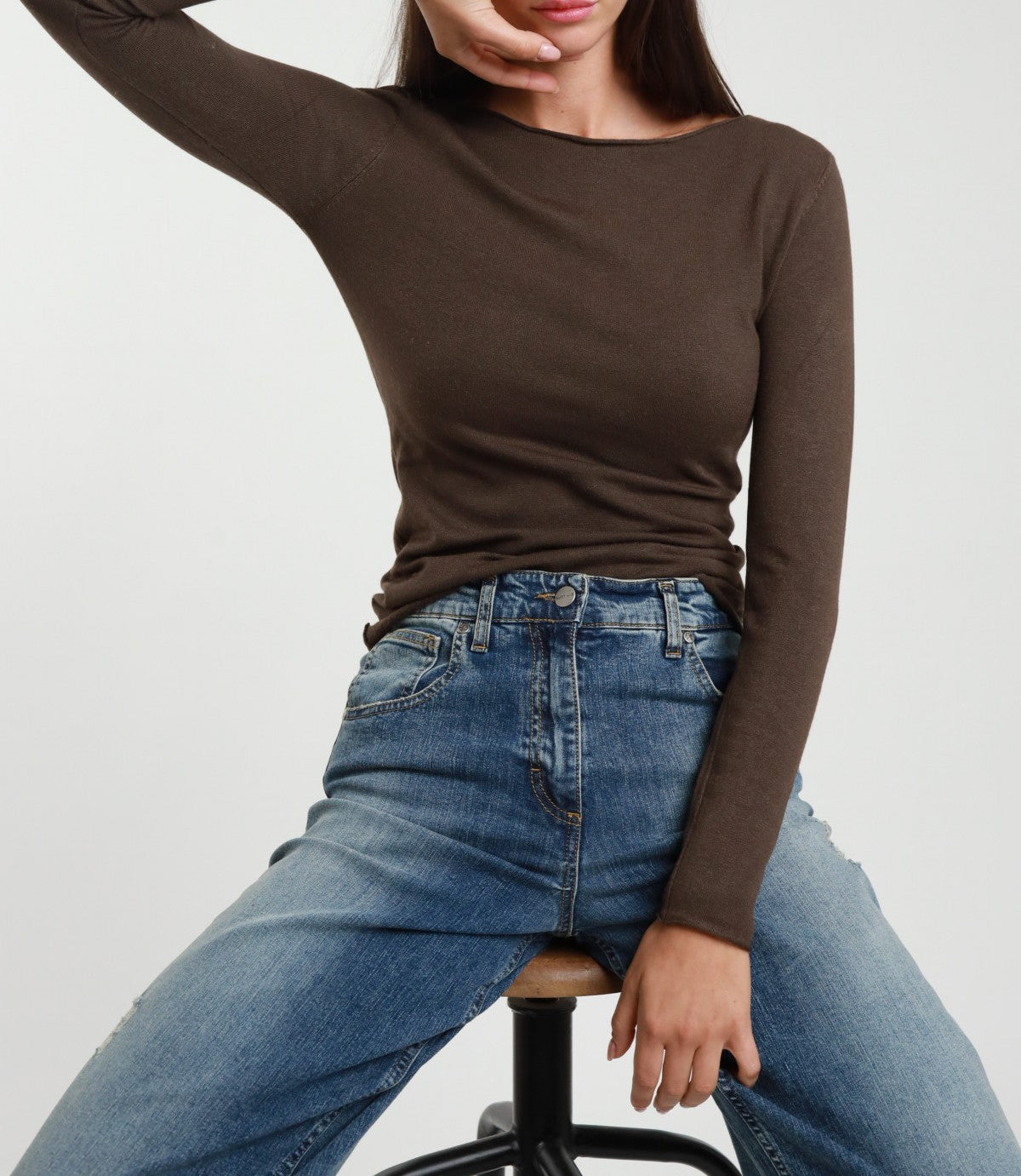 SUSY MIX Susy Mix Maglia Basica Slim Moro Moro
