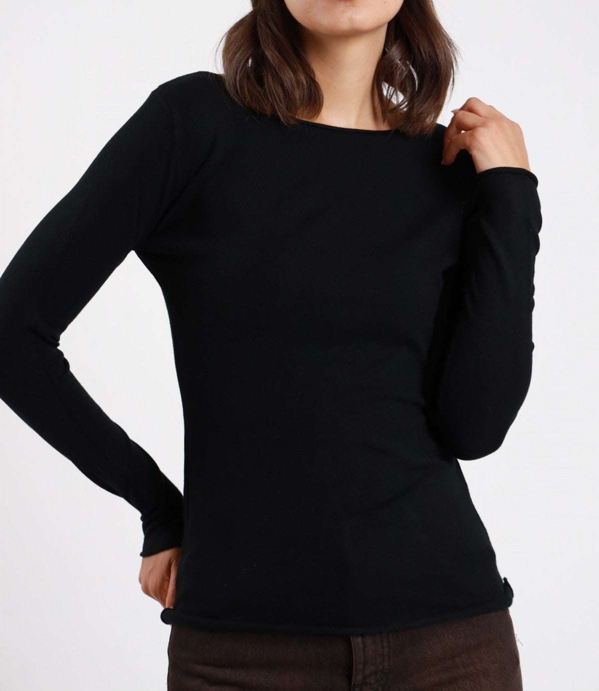 SUSY MIX Susy Mix Maglia Basica Slim Nero Nero