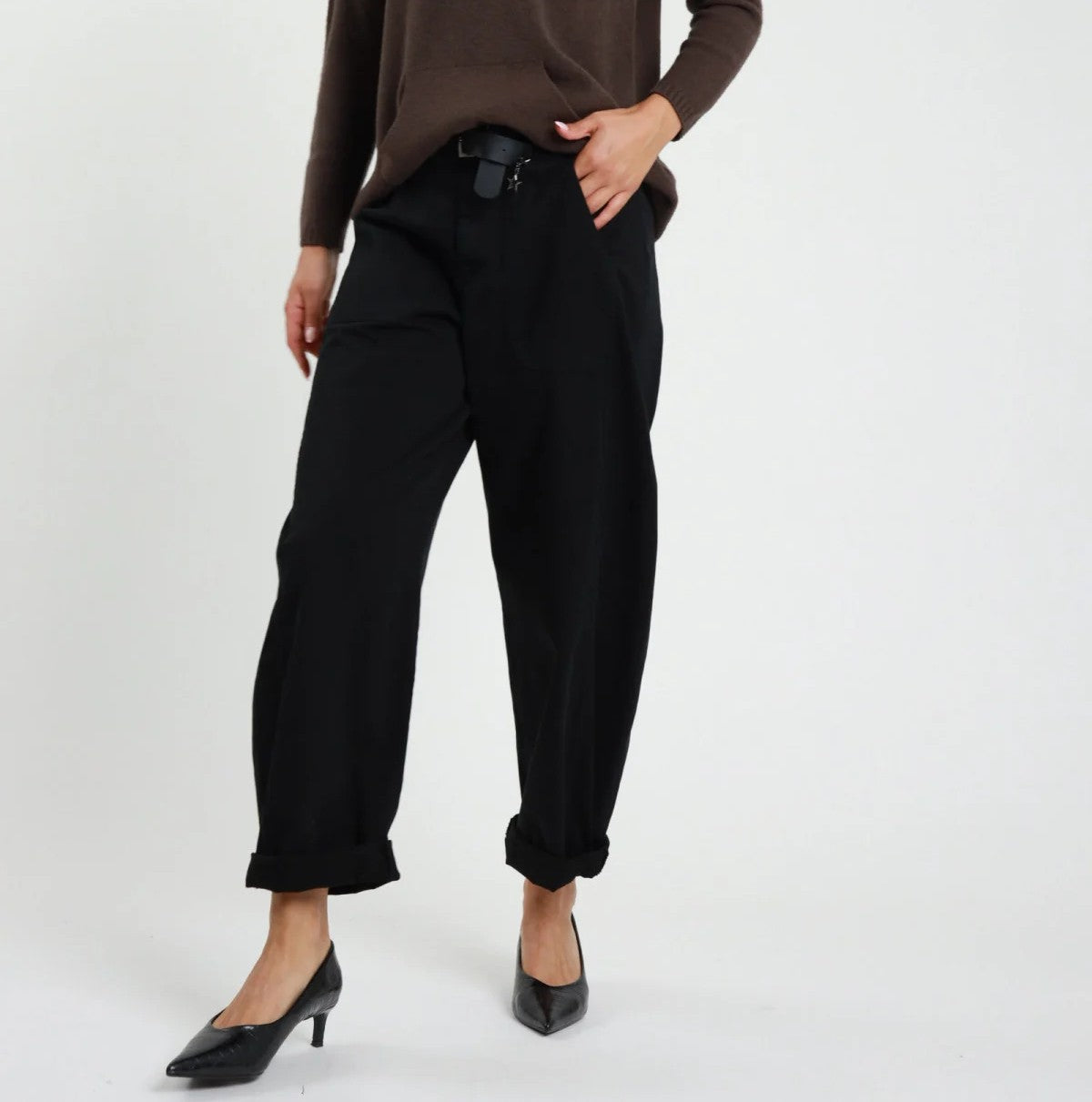 SUSY MIX Susy Mix Pantalone ''Stellina'' Ovetto Nero Nero