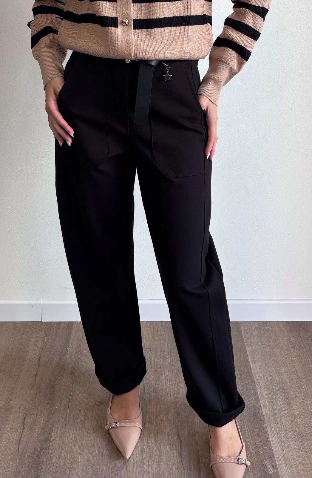 SUSY MIX Susy Mix Pantalone Stellina Nero Nero