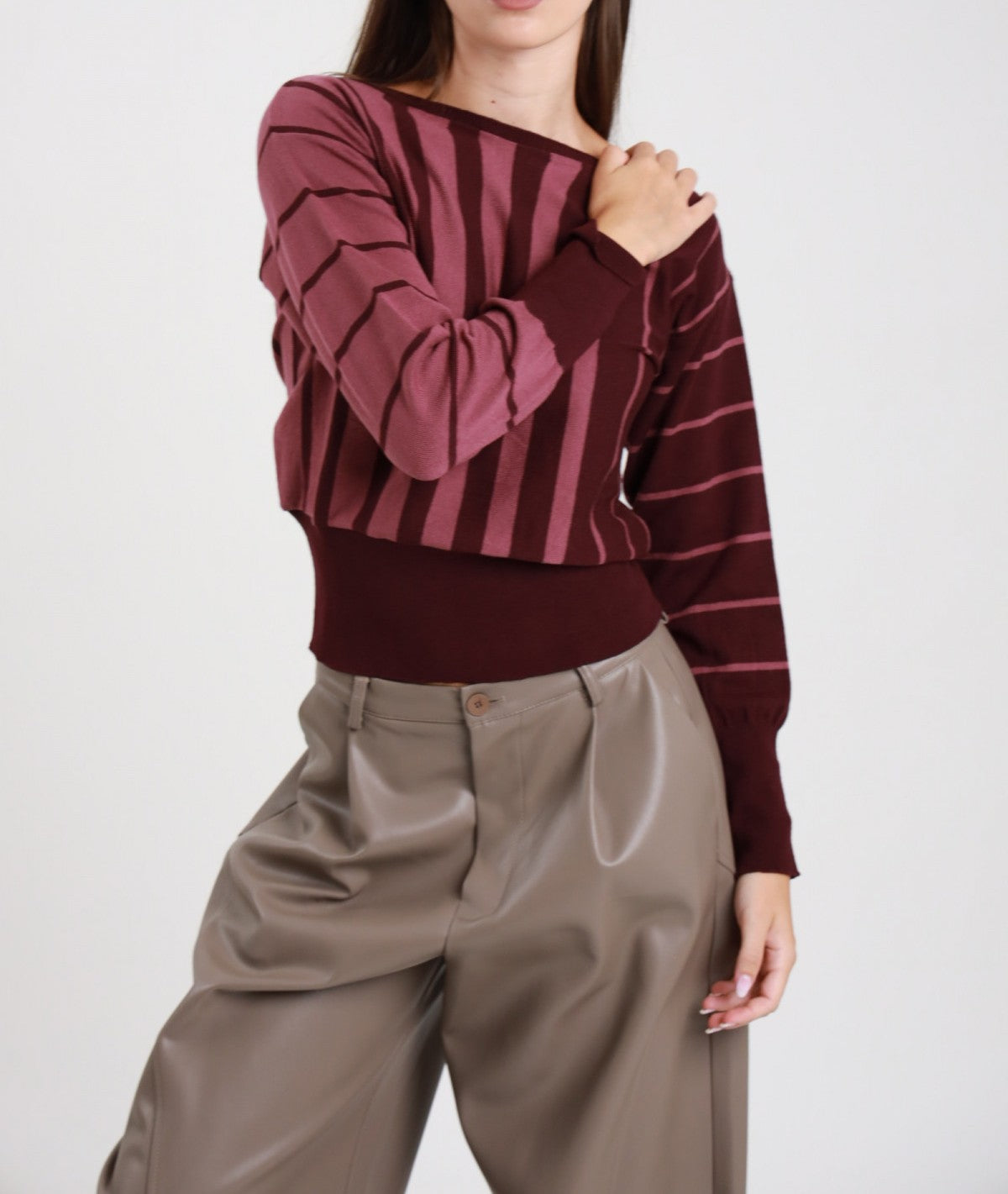 SUSY MIX Susy Mix Maglia Righe Barolo Barolo