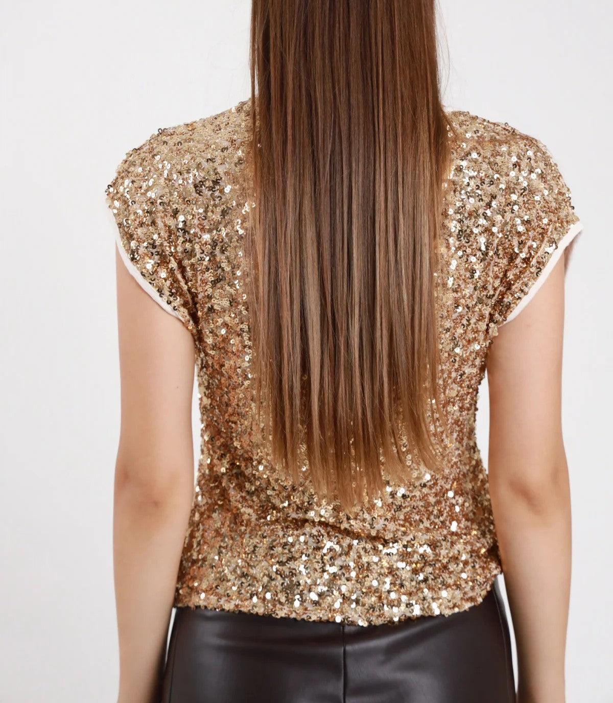 SUSY MIX Susy Mix Maglia Paillettes Oro Oro