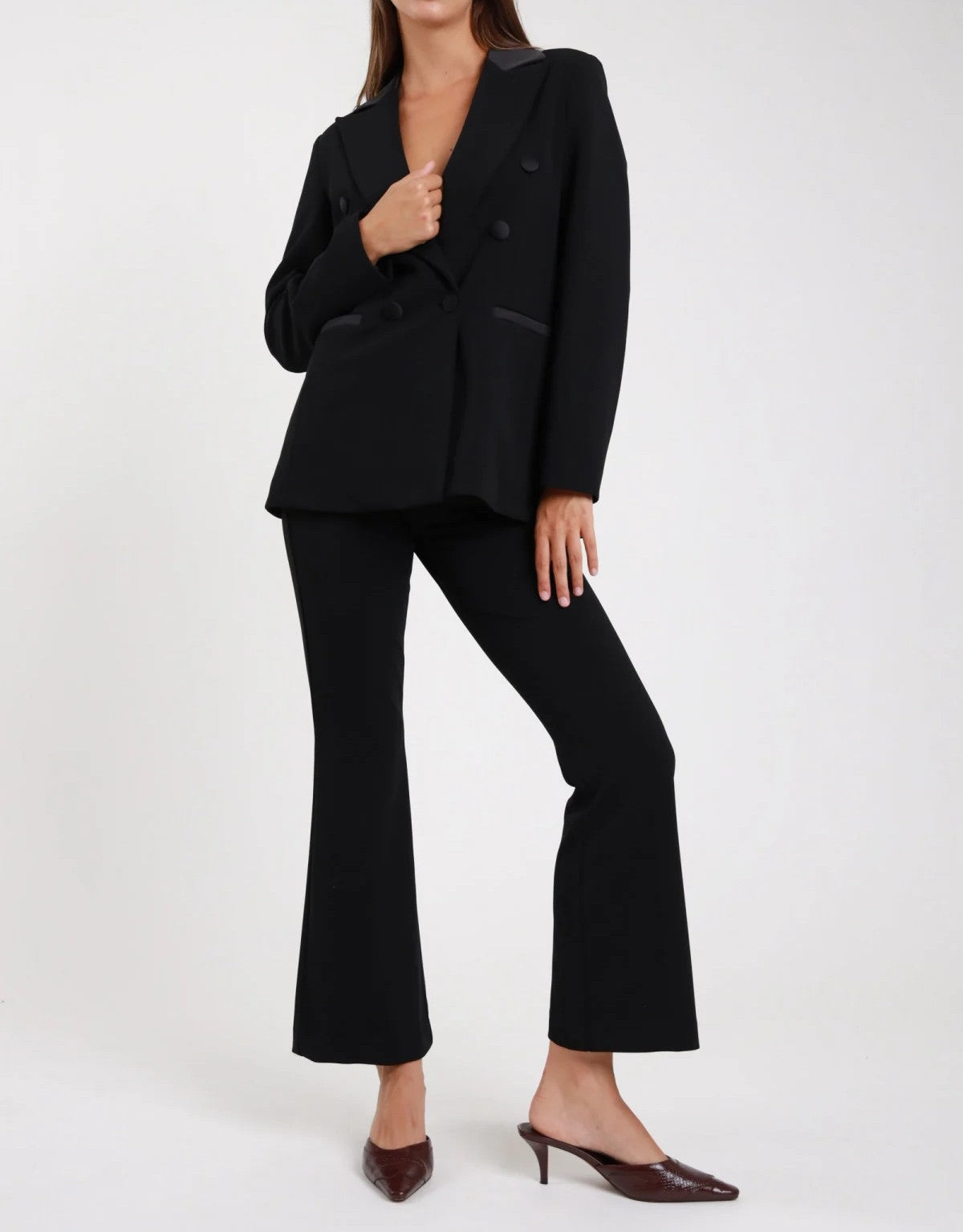 SUSY MIX Susy Mix Completo Giacca Doppiopetto + Pantaloni Nero Nero