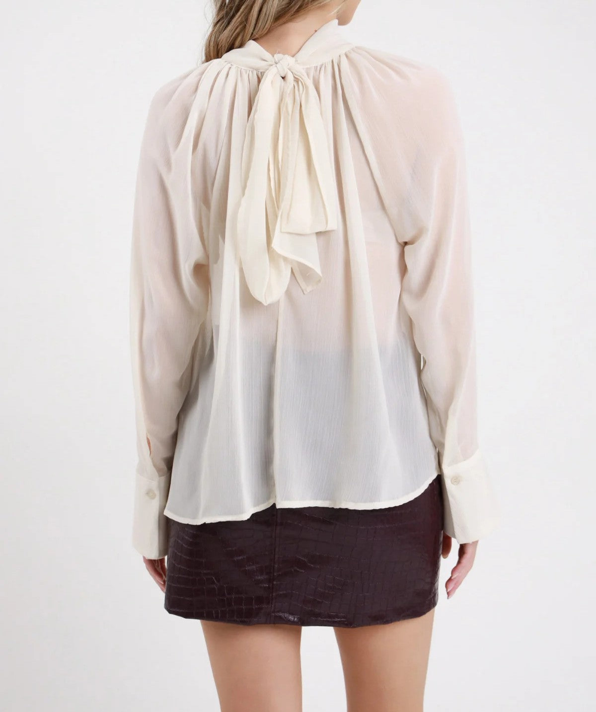 SUSY MIX Susy Mix Camicia Fiocco Latte Latte
