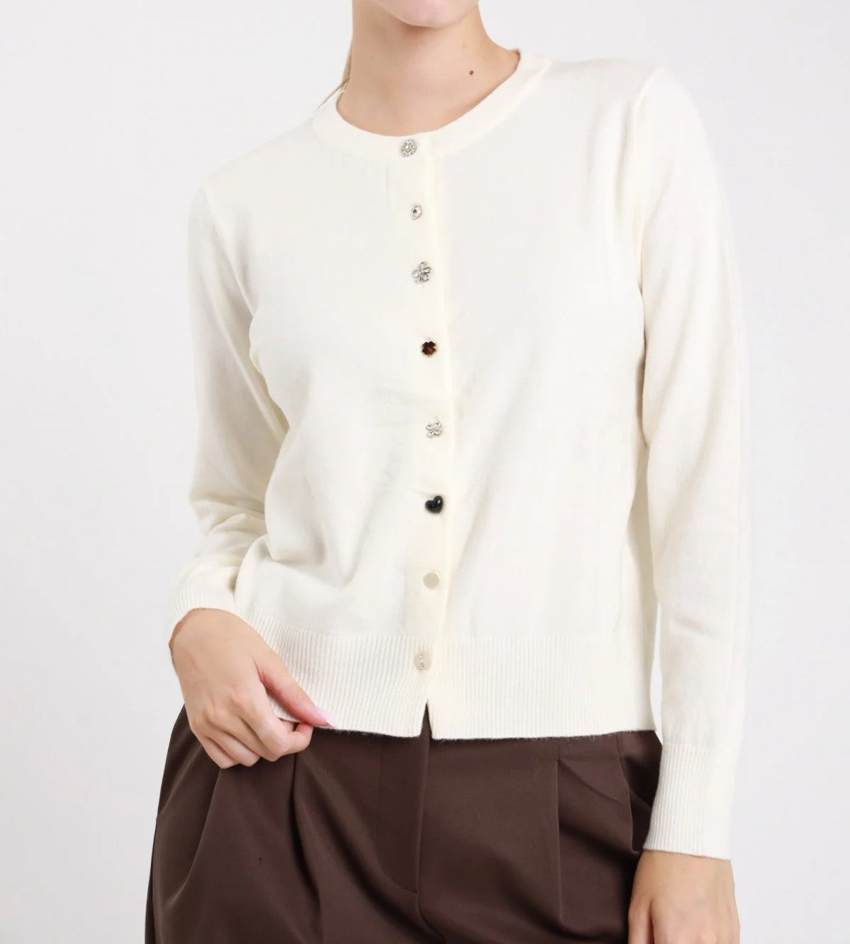 SUSY MIX Susy Mix Coreana Bottoni Gioiello Latte Latte