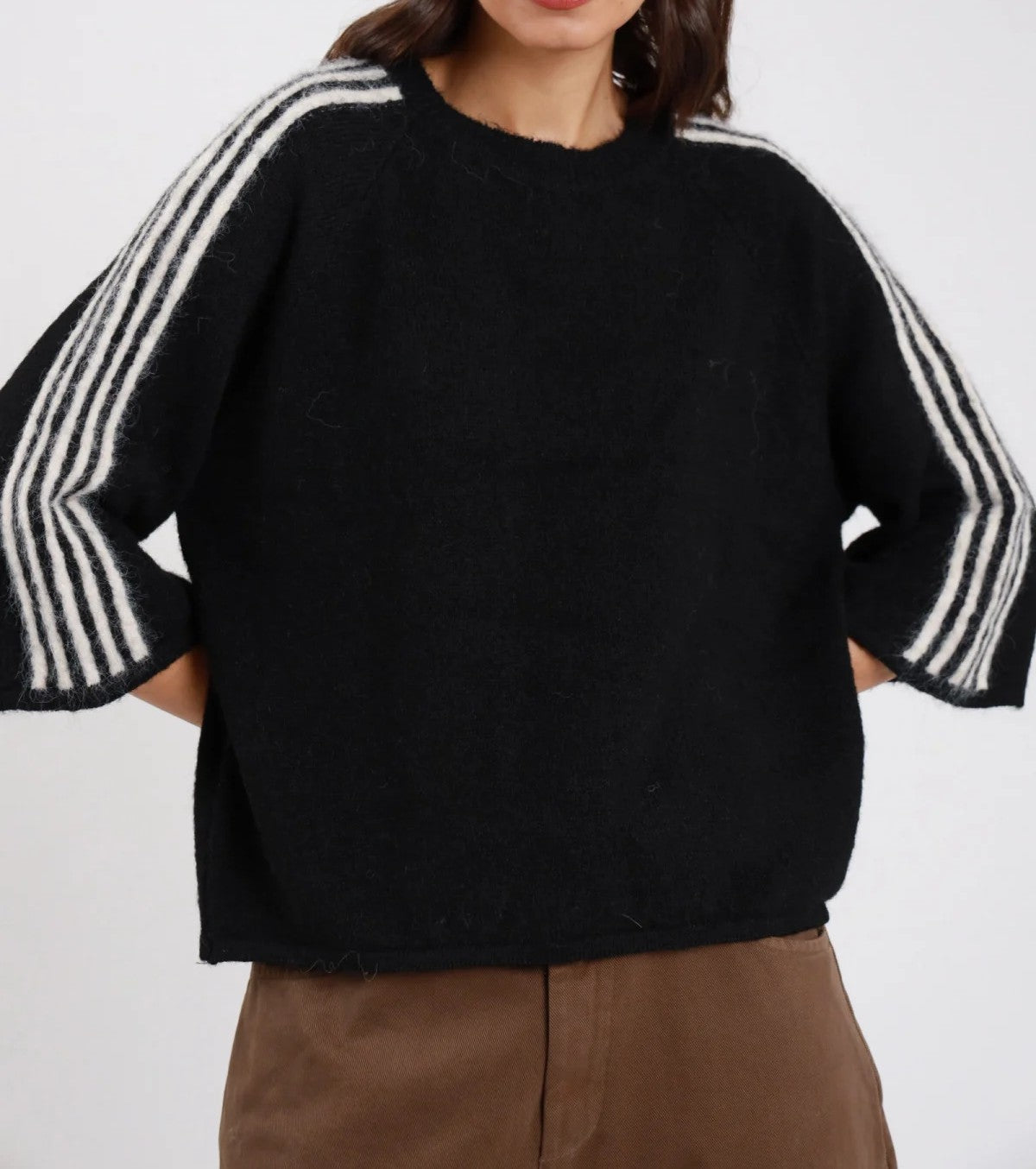 SUSY MIX Susy Mix Maglia 3/4 Bande Nero Nero
