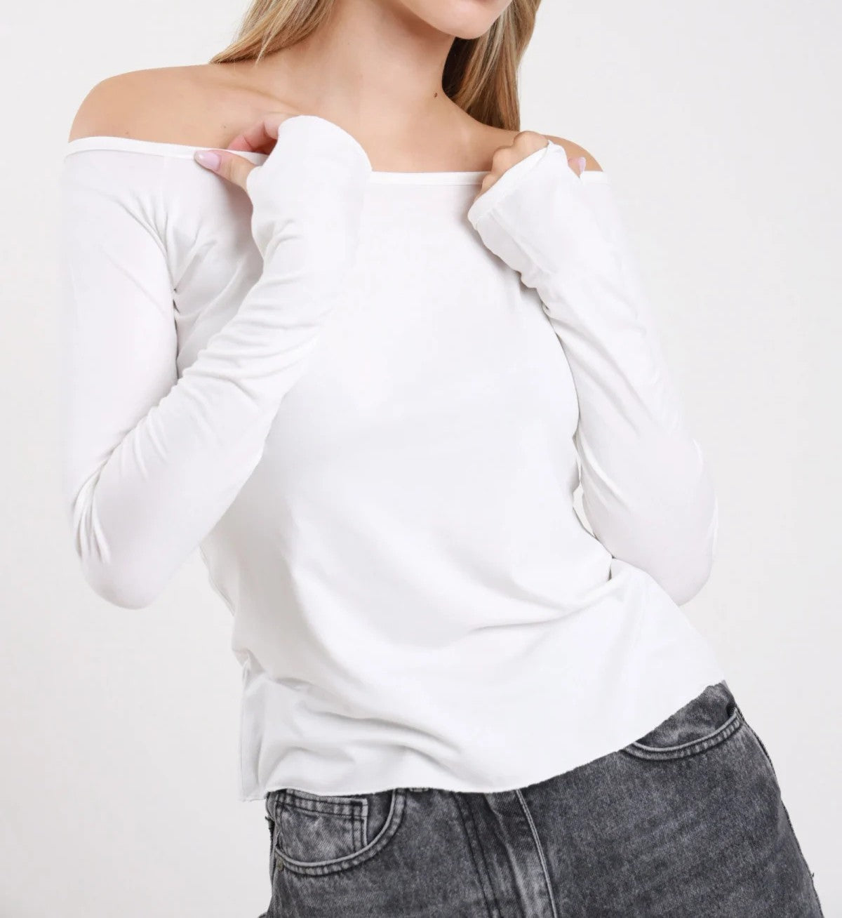 SUSY MIX Susy Mix Maglia Barchetta Panna Panna
