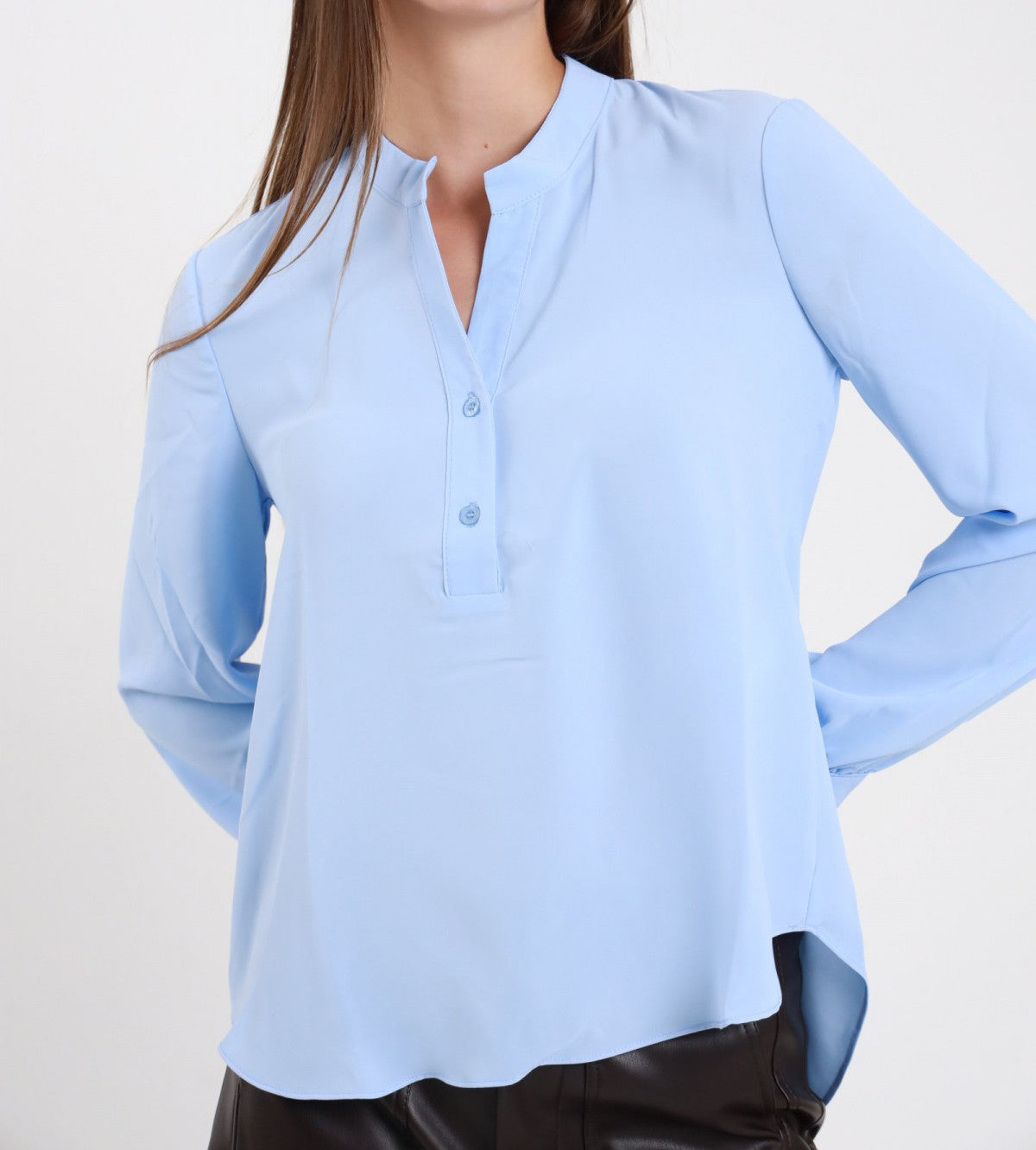 SUSY MIX Susy Mix Camicia Scollo V Celeste Celeste
