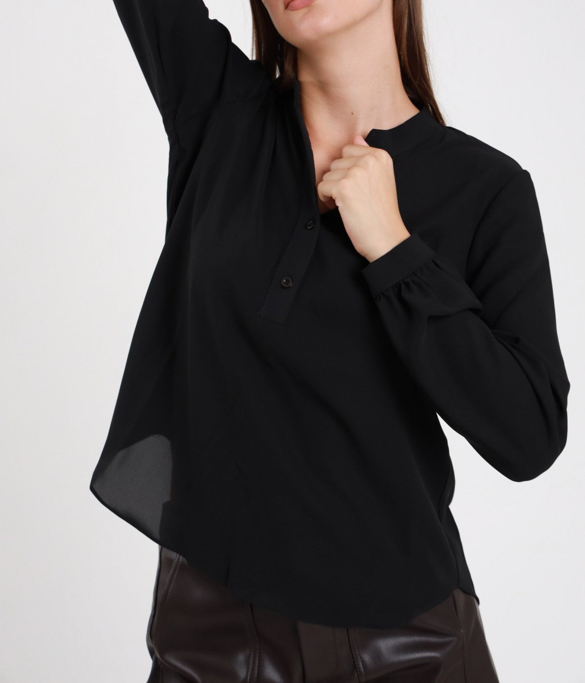 SUSY MIX Susy Mix Camicia Scollo V Nero Nero