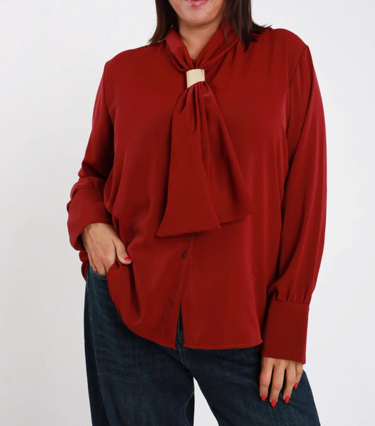 SUSY STAR Susy Star Blusa Cravatta c/Accessorio Vino Vino