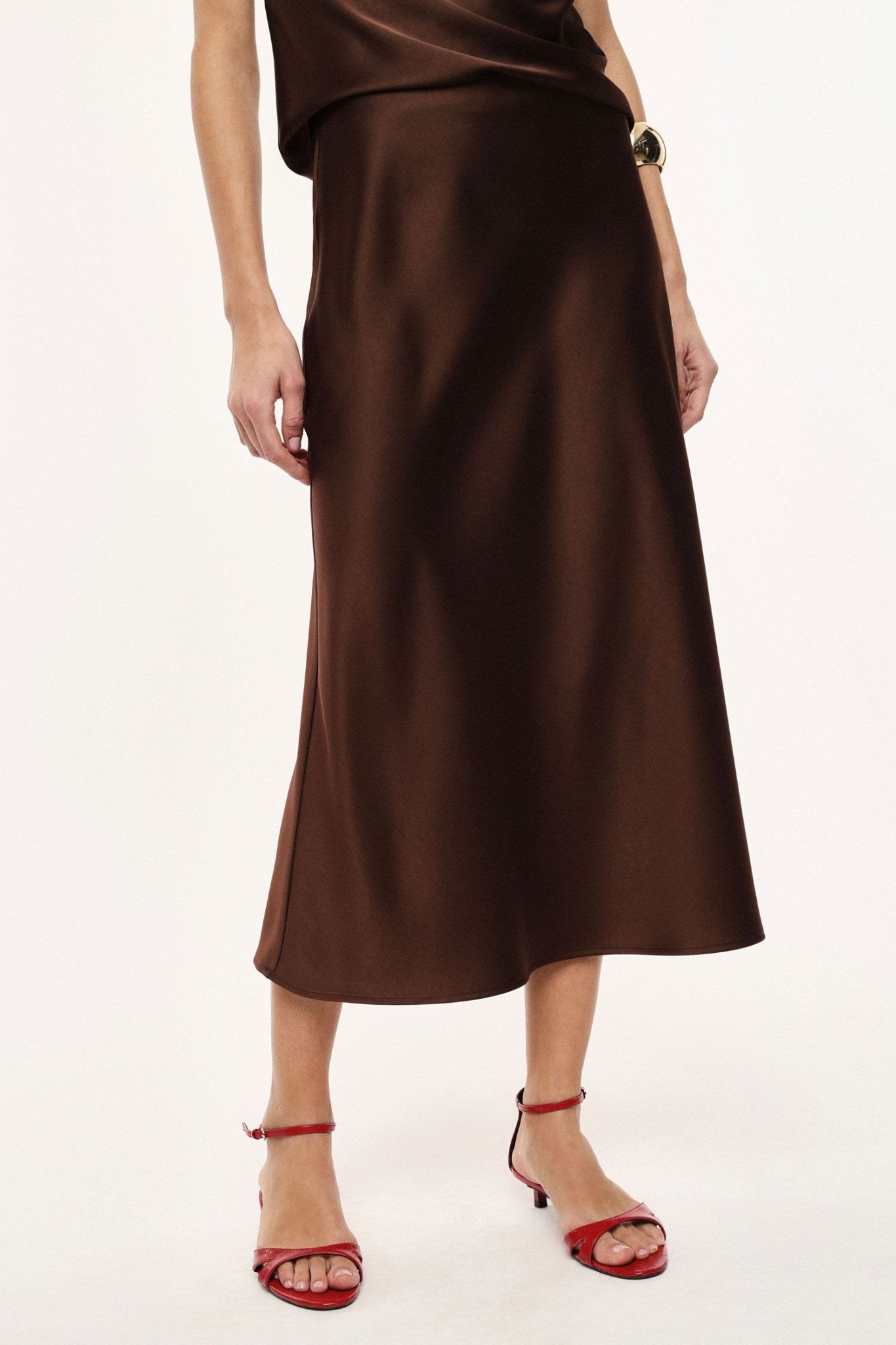 Imperial Gonna Midi Svasata Raso Cacao - Dolcevita Store Montesilvano