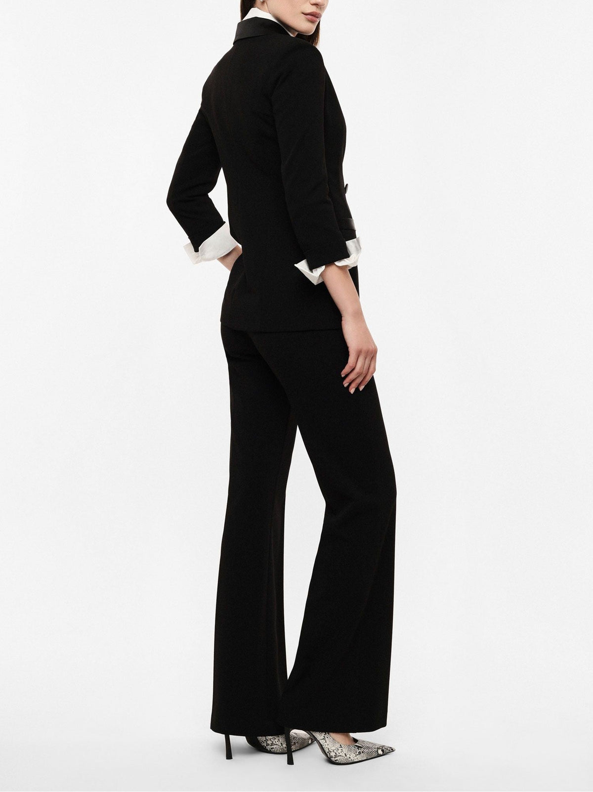Imperial Pantalone Zampa Bordi Raso Nero - Dolcevita Store Montesilvano