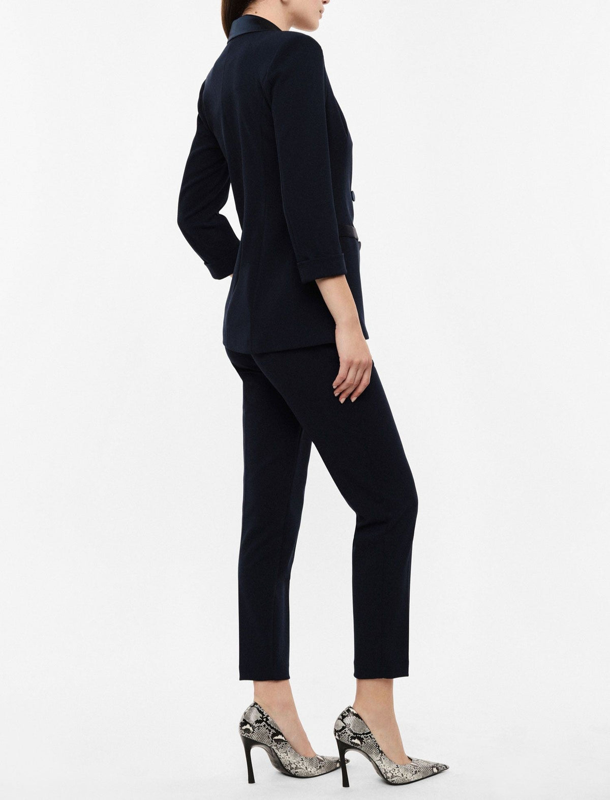 Imperial Pantaloni Sartoriali Vita Alta Bottone Blu - Dolcevita Store Montesilvano