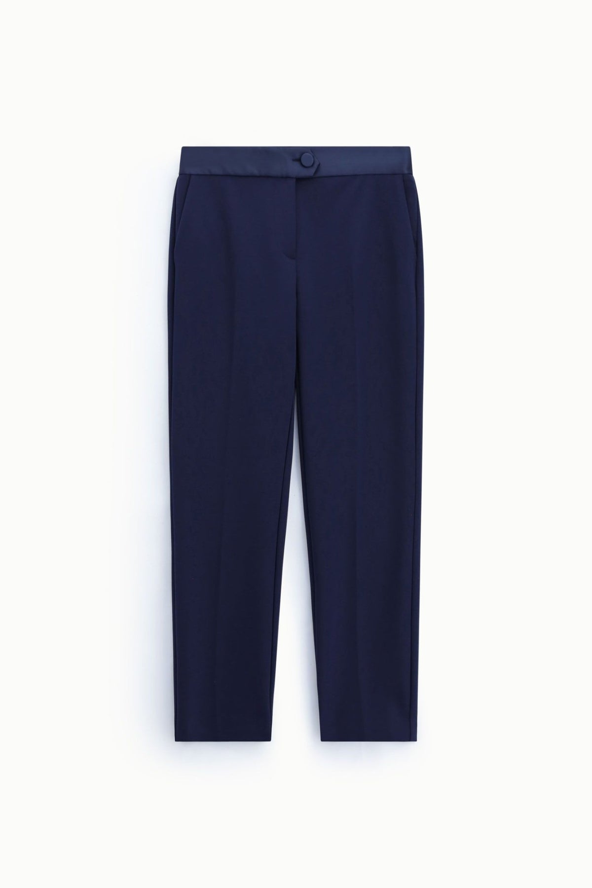 Imperial Pantaloni Sartoriali Vita Alta Bottone Blu - Dolcevita Store Montesilvano