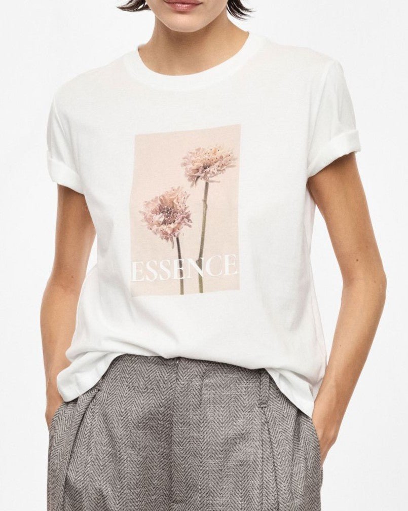 Imperial T-Shirt Girocollo Stampa Botanica Bianco - Dolcevita Store Montesilvano