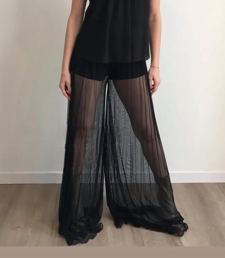 Kontatto Pantalone Plisse' Nero - Dolcevita Store Montesilvano