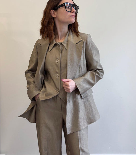 Made In 1982 Giacca Doppiopetto Fango - Dolcevita Store Montesilvano