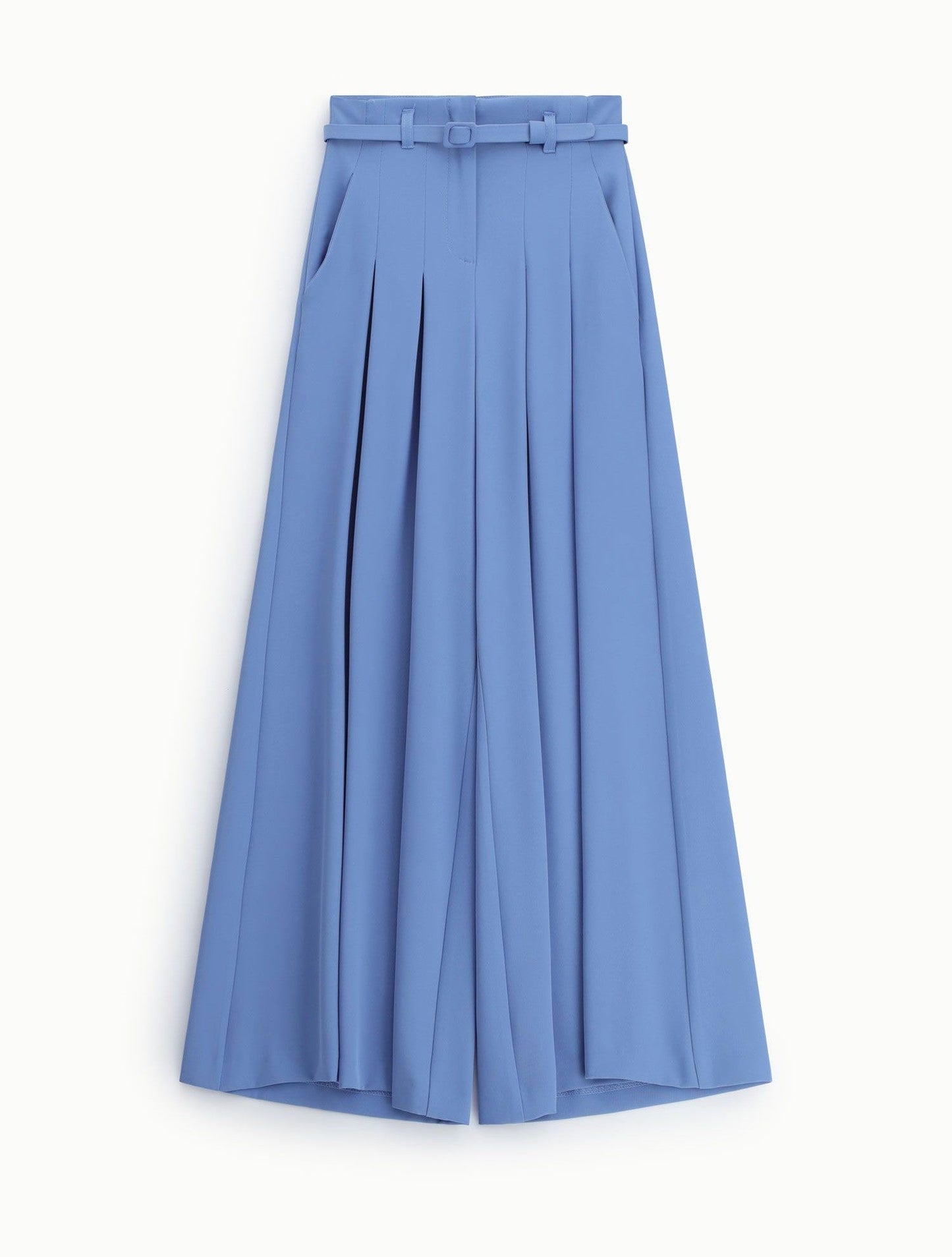 Pantaloni Palazzo Ampi con Cintura Ceruleo - Dolcevita Store Montesilvano