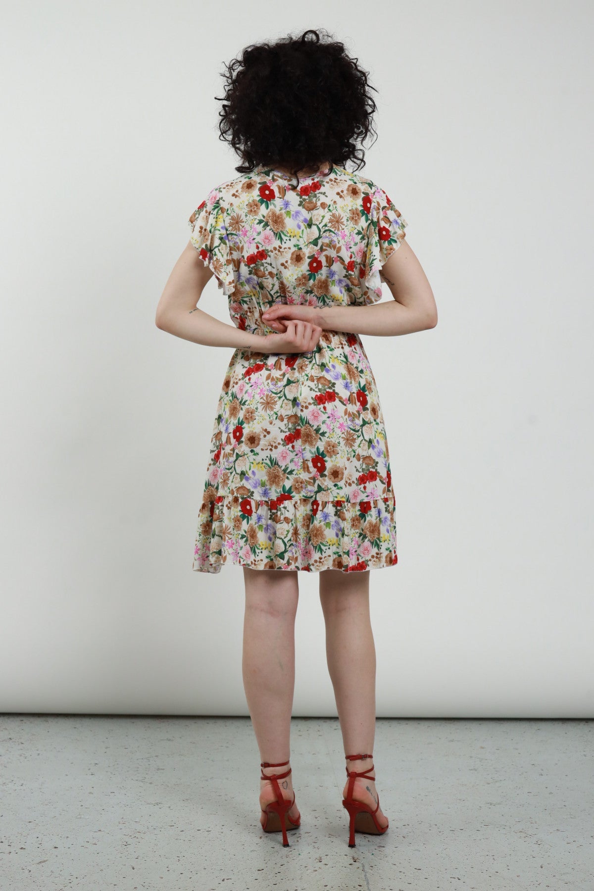 Susy Mix Abito Corto Fantasia Beige - Dolcevita Store Montesilvano