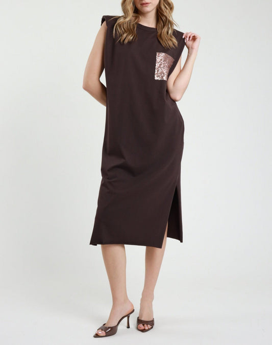 Susy Mix Abito Dritto + Taschino Paillettes Moro - Dolcevita Store Montesilvano